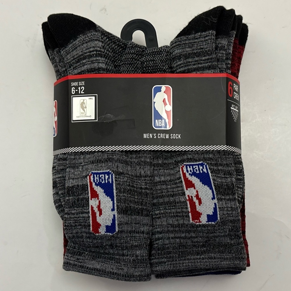 NBA Men's Basketball Cushioned Crew Socks